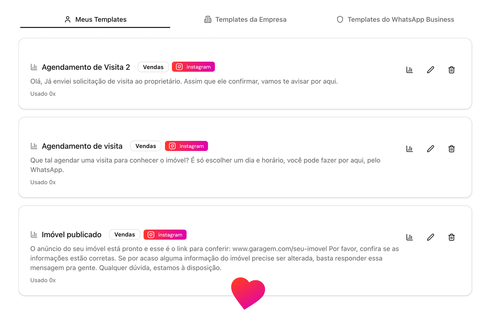 Interface do WhatsApp integrado ao sistema de gestão de clientes
